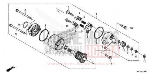 MOTORINO DI AVVIAMENTO CRF450RXJ di 2018
